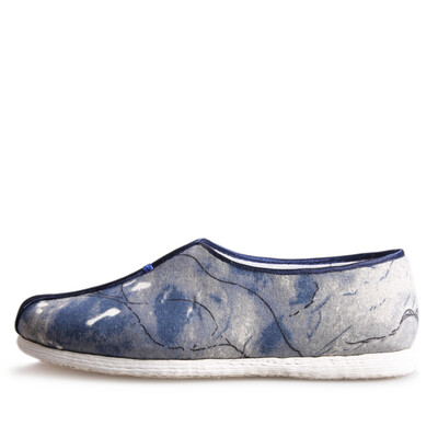 

Neiliansheng mens shoes handmade Chinese style Ink pattern Sweat Comfortable clothshoes8162A