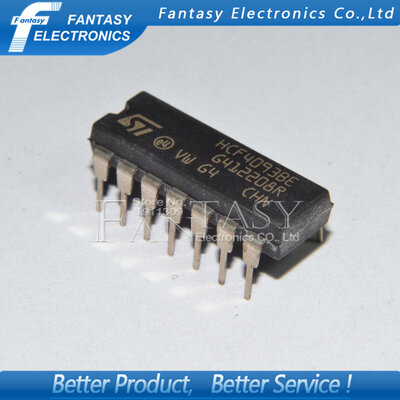 

10PCS HCF4093BE DIP14 HCF409375 DIP HCF4093BEY new&original IC free shipping