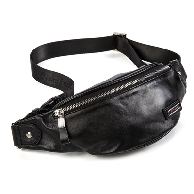 

DANJUE Genuine Leather Mens Waist Packs Natural Leather Cross-Body Bags For Men Casual Men Mini Waist Money Pack Sling Bag