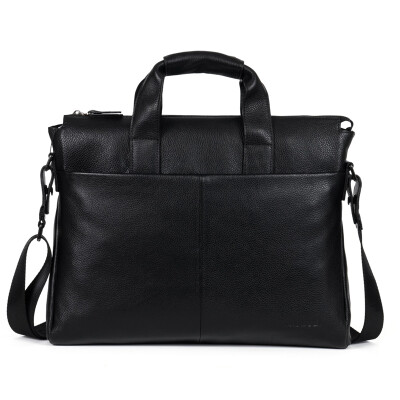 

DANJUE Genuine Leather Men Briefcare Brand High Quality Men's Business Handbags Two Color Real Leather Soft Men Laptop Bag