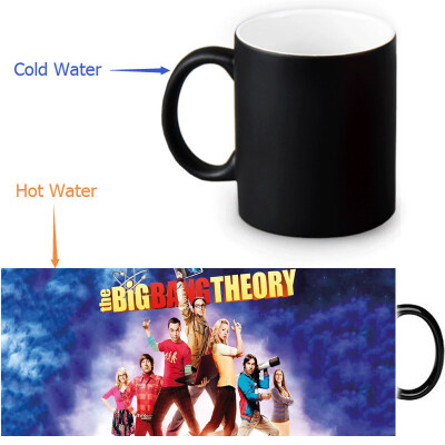 

The Big Bang Theory 350ml12oz Heat Reveal Mug Color Change Coffee Cup Sensitive Morphing Mugs Magic Mug Milk Tea Cups