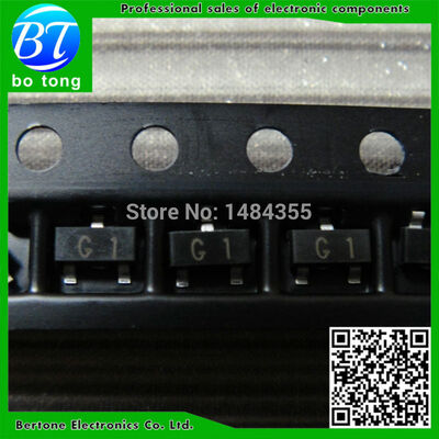 

100PCS New MMBT5551LT1G MMBT5551 2N5551 06A 160V Marking code G1 NPN transistor SOT23