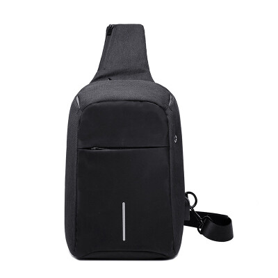 

Boshikang Men Bag Oxford Men Chest Bag Leisure Male Crossbody Bag Waterproof IPad Cellphone Daypack Messenger Bag Man