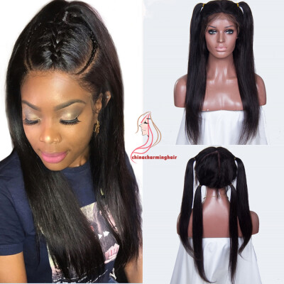 

360 Lace Frontal Wigs Pre Plucked with Baby Hair 150% Density Brazilian Straight Lace Front Remy Human Hair Wigs