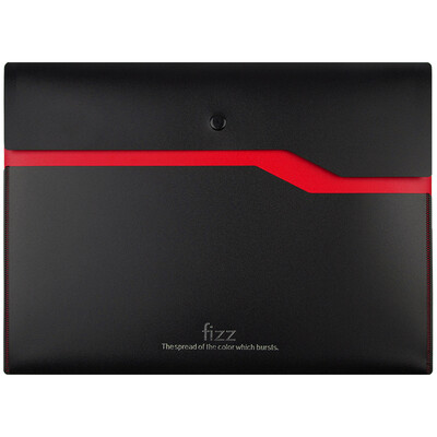 

Fizz thick double-layer snap file bag color portfolio bag information office supplies red FZ103002