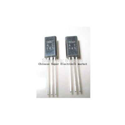 

100PCS 2SD667AC 50PCS 2SB647AC 50PCS TO-92L 2SD667 2SB647 D667AC B647AC D667 B647 TO-92L Transistor