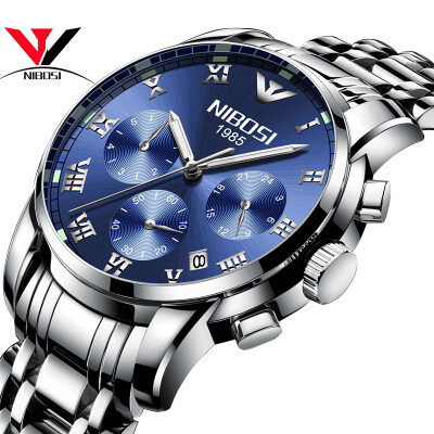 

NIBOSI Wrist Watch Fashion Luxury Dresses Watches Waterproof Quartz Wristwatches Stainless Steel Casual Men Fashion Relogio