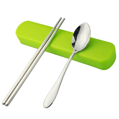 

Jingdong Supermarket Baige BAYCO portable stainless steel chopsticks spoon tableware set BX4916-B forest green