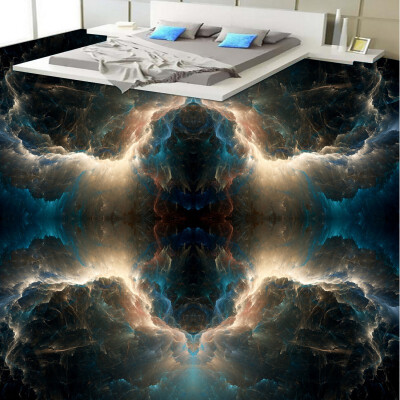 

Free shipping 3d floor home decoration Fantasy Nebula Bedroom Floor self-adhesive waterproof mural baby room wallpaper 250cmx200cm