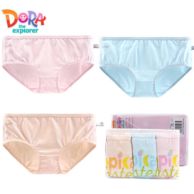 

DORA 3 loaded student girl middle waist underwear ladies cotton fabric briefs DR036-3 strip M