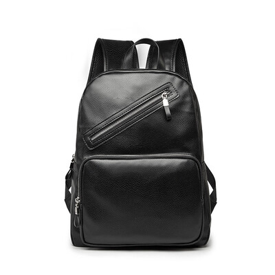 

Men Students Backpack Fashion Rucksack Small Knapsack Business Fashion Back Pack Leather
