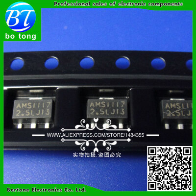 

Free Shipping 10PCS AMS1117-25V AMS1117 LM1117 1117 25V Voltage Regulator SOT-89