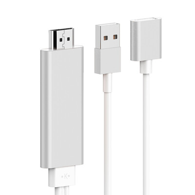 

Fudge Kaibo 040 Apple iPhone X iphone8767SiPad turn hdmi line HD line Android phone usb turn hdmi connection TV line with screen star gray