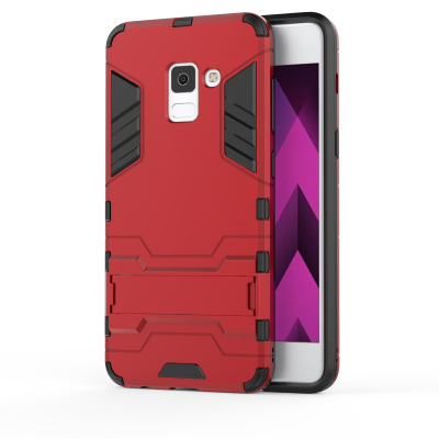 

Shockproof Ultra-thin Armor Plastic TPU Back Case Cover with Stand Holder Phone Case for Samsung Galaxy A5 2018