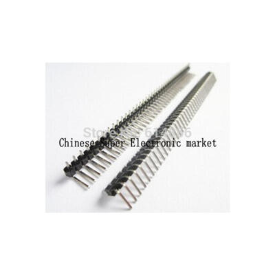 

10pcs 1x 40 Pin 254 mm Right Angle Single Row Pin Header 90 degrees