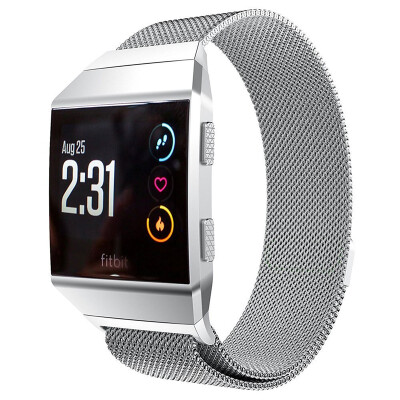 

Magnetic Closure Clasp Mesh Loop Milanese Stainless Steel Metal Ionic Sport Band Accessories for Fitbit Ionic Smartwatch More