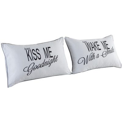 

iDouillet Couples Pillow Cases I LOVE U Печать Романтический подарок к свадьбе Юбилейный день рождения Валентина Набор из 2 стандартных или королевы
