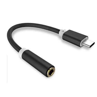 

GiGiboom 15 см Type-C до 3,5 мм аудиоадаптера, нейлоновый плетеный кабель USB типа C к 3,5-миллиметровому аудиоразъему Переходник