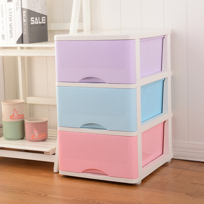 

East well East well plastic storage cabinet drawer childrens clothing finishing cabinet medium finishing cabinet color three-layer DW8731