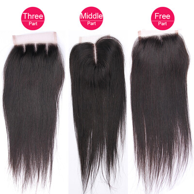 

Brazilian Straight Lace Closure 7A Virgin Brazilian Straight Closure Brazilian Virgin Lace Closure Bleached Knots With Baby Hair