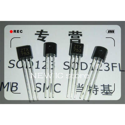 

Free shipping 20PCS ZTX753 TRANS PNP -100V -2000MA TO92-3 ZTX75 753 ZTX7 753 ZTX 753