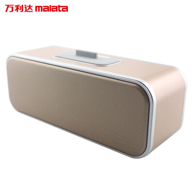 

Malata Audio Bluetooth Speaker Card Subwoofer Mobile Desktop Creative Clock Mini Sound S60 Gold