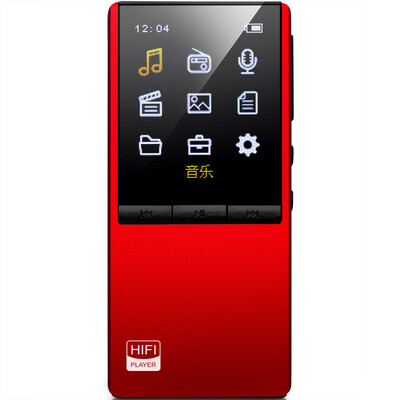 

Moonlight F108 MP3 MP4 Metallic Red Bluetooth HIFI Lossless Player Dual Headphones Student Available