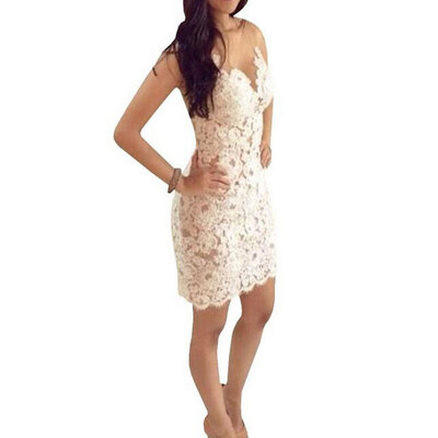 

Lovaru ™top quality Moda Slim fit Design White Crochet Sexy Bandage Dress backless Prom Party dress