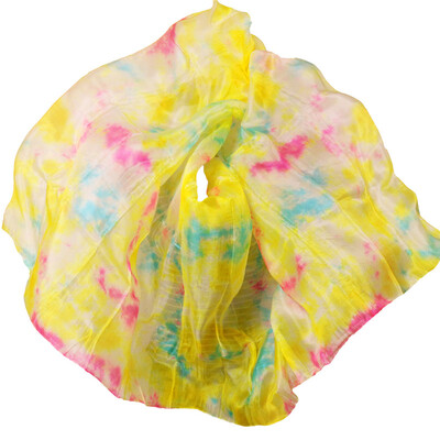 

2017 high quality dance veils handmade natural silk belly dance veil Mixed color  250270114 cm Dance Props