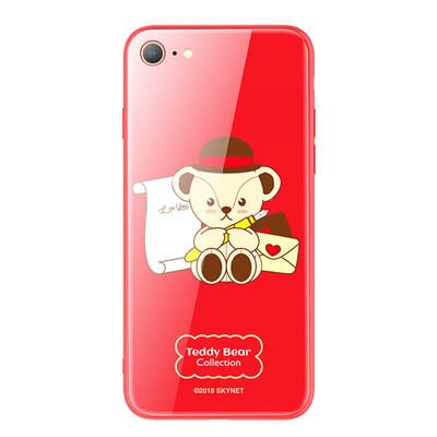 

Teddy Collection Apple 8/7 Mobile Shell iPhone8 / 7 Стеклянная оболочка Отказоустойчивая царапина Всеобъемлющая мягкая обложка Love Letter Teddy