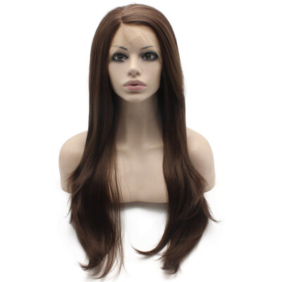 

Iwona Synthetic Hair Lace Front Long Straight Brown Mix Wig