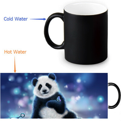 

Panda 350ml / 12oz Heat Reveal Mug Color Change Кофейная чашка Чувствительные морфинговые кружки Волшебная чашка для чайных чашек