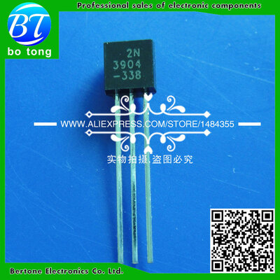 

100pcslot Free shipping in-line triode 2N3904 TO-92 02A 40V NPN Special sales
