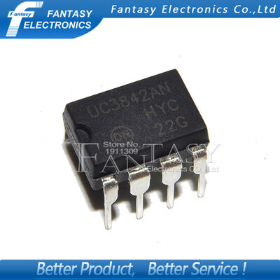 

100PCS UC3842AN DIP8 UC3842 UC3842BN DIP new and original IC free shipping