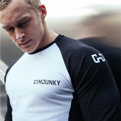 

Muscle Dr brothers mens autumn&winter new fitness sports outdoor training tight long-sleeved sets of T-shirt