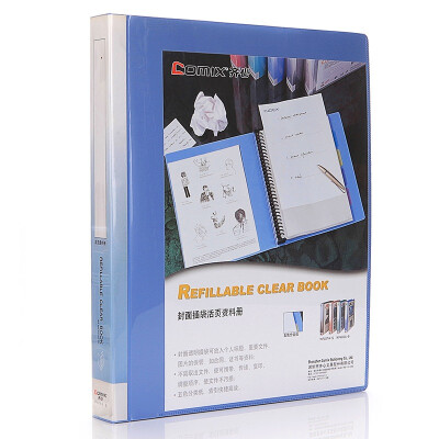 

Comix NF407A- Page 40 A4 loose-leaf booklet document book 30-hole plastic clip blue