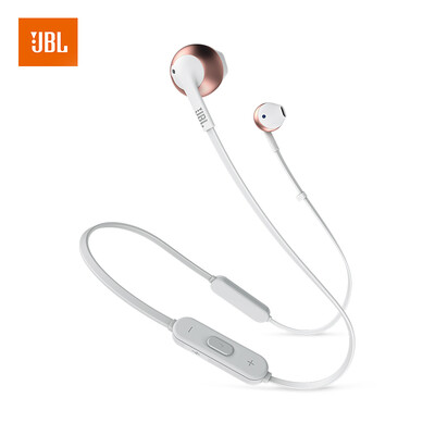 

JBL TUNE205BT Беспроводная Bluetooth-гарнитура Спортивные наушники T205BT Наушники с половинным ушным наушником с телефонным звонком из розового золота