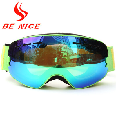 

Benice New Design 4-15 лет Детские лыжные очки Съемный двухслойный противотуманный двойной объектив Лыжные очки Snow-4300