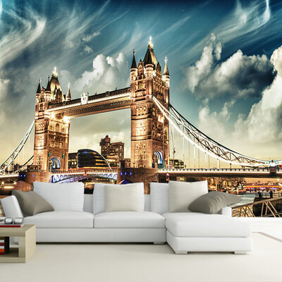 

London City Photo Wallpaper Customized London Tower Bridge Несколько видов Стиль Современная винтажная ностальгическая европейская архитектура