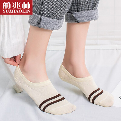 

Yu Zhaolin socks female invisible socks silicone antiskid ship socks combed cotton thin seasons shallow mouth low help socks mixed color 5 double code