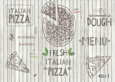 

Custom board wallpaper Western style pizza theme restaurant wallpaper cake wallpaper coffee leisure bar large mural