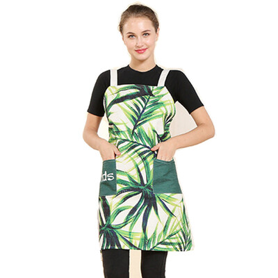 

Women Bib KitchenCotton linen Apron with Pocket Durable Comfortable Cute Apron for Cooking Baking