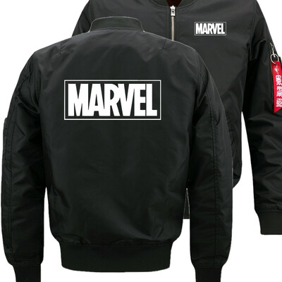 

Marvel Comics Bomber Flight Flying Jacket Winter thicken Warm Zipper Men Jackets Anime Mens Casual Coat 15