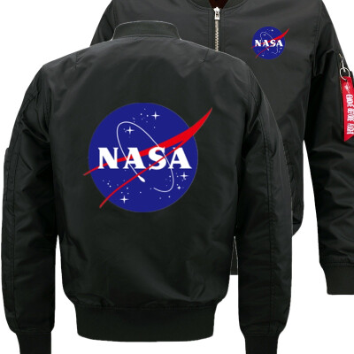 

NASA Space Administration Bomber Flight Flying Jacket Winter thicken Warm Zipper Men Jackets Anime Mens Casual Coat