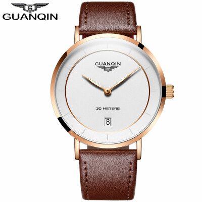 

GUANQIN Watch male fashion waterproof luminous Quartz watch men watch students watch strap watch