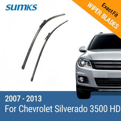

SUMKS Wiper Blades for Chevrolet Silverado 3500 HD 22"&22" Fit Pinch Type Arms 2007 2008 2009 2010 2011 2012 2013