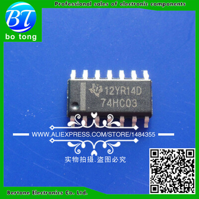

10PCS free shipping 74HC03D 74HC03 SN74HC03D SOP-14