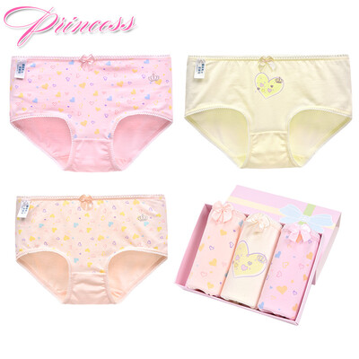 

Ai Lier Aurora girls underwear middle waist girls underwear cotton thin section simple student briefs SGD002-3 strips S