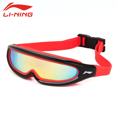 

Li-ning lining children&39s swimming goggles for men&women a large frame plating training swimming goggles LSJK318-1 black