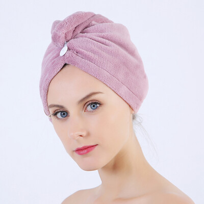 

Sanli Super soft strong water absorbent dry hair cap 25x67cm portable quick-drying towel purple